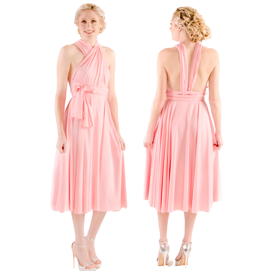 X Display - Baby Pink Mid Length Dress