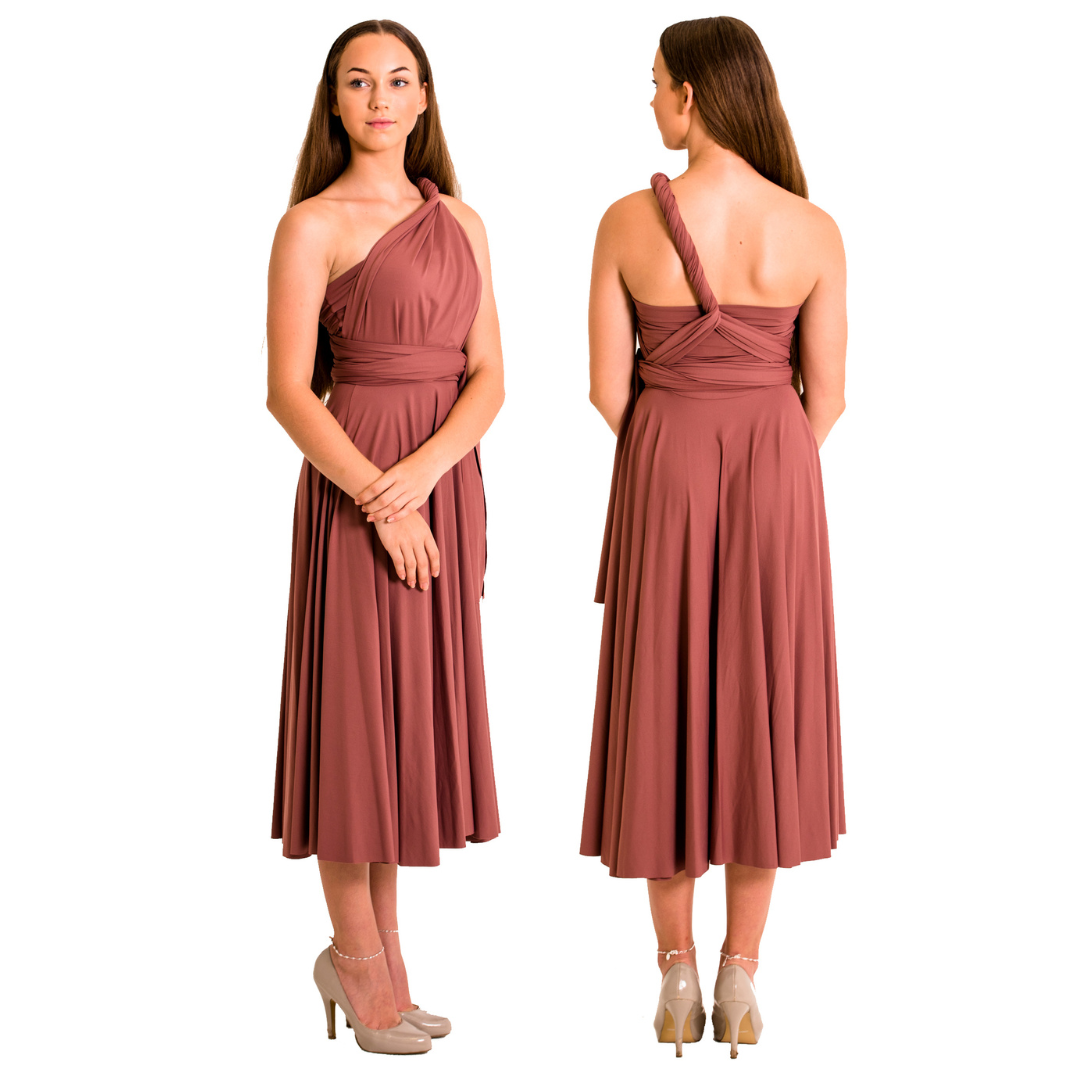 X Display - Truffle Mid Length Dress