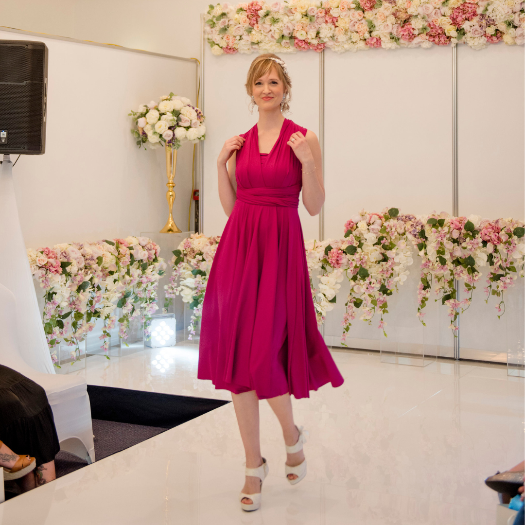 X Display - Mulberry Mid Length Dress