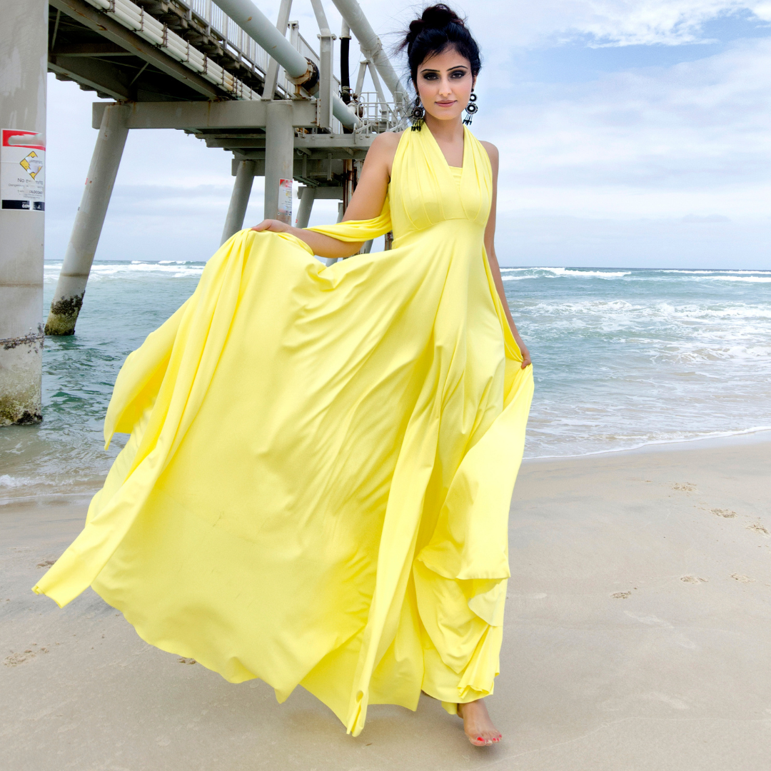 X Display - Pale Yellow Ball Gown