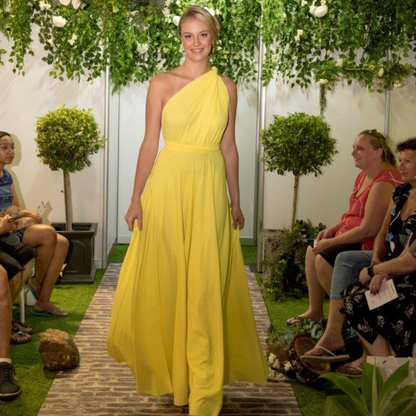 X Display - Pale Yellow Ball Gown