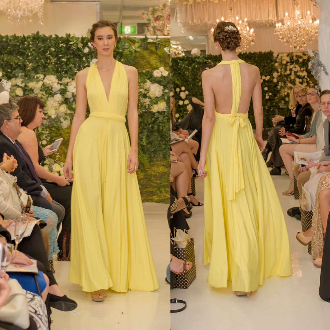 X Display - Pale Yellow Ball Gown